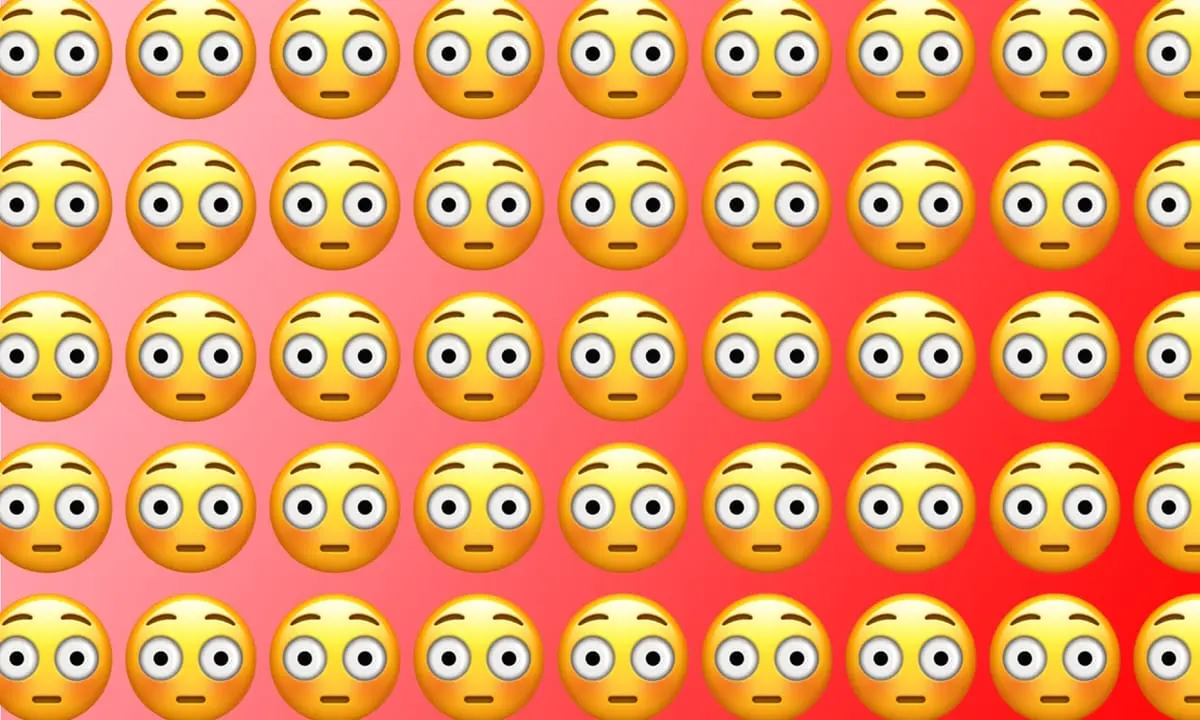 cursed emoji big eyes - What is the embarrassed emoji with big eyes
